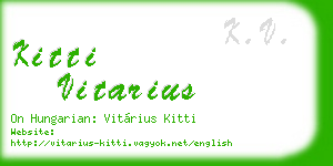 kitti vitarius business card